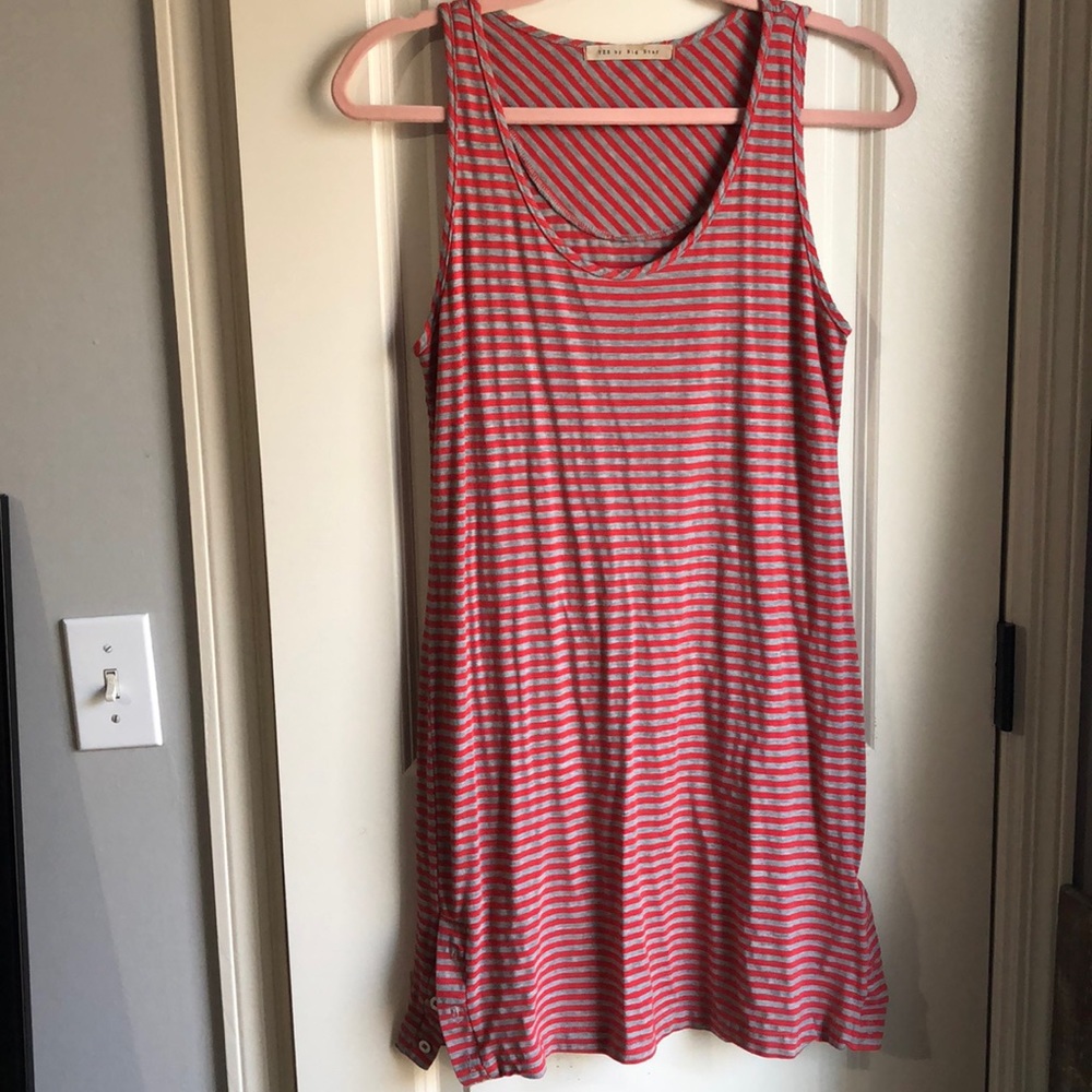 Tee by Big Star red/gray striped tank dress